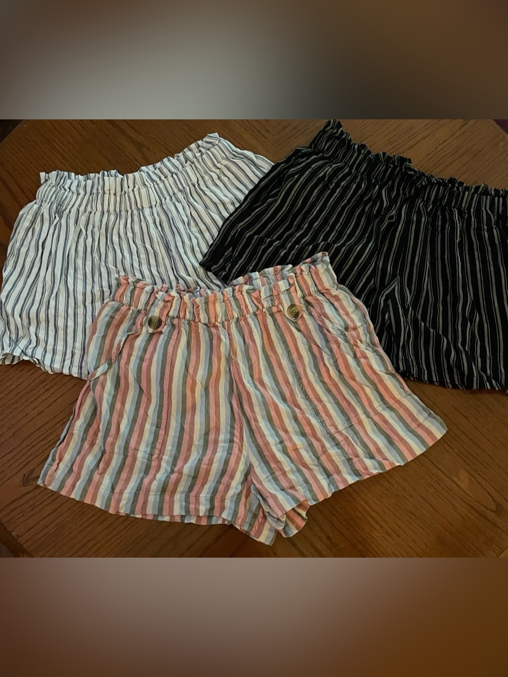 Hollister Striped Elastic-Waist Women’s Shorts - Bundle